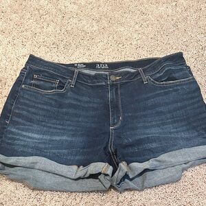 a.n.a Women's Dark Blue Jean Shorts